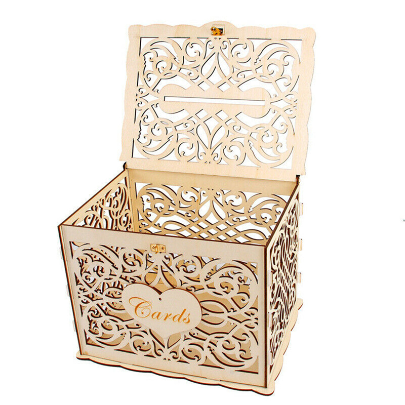 30X24X21cm DIY Wedding Gift Ca - Card Index Box ulasan dan harga