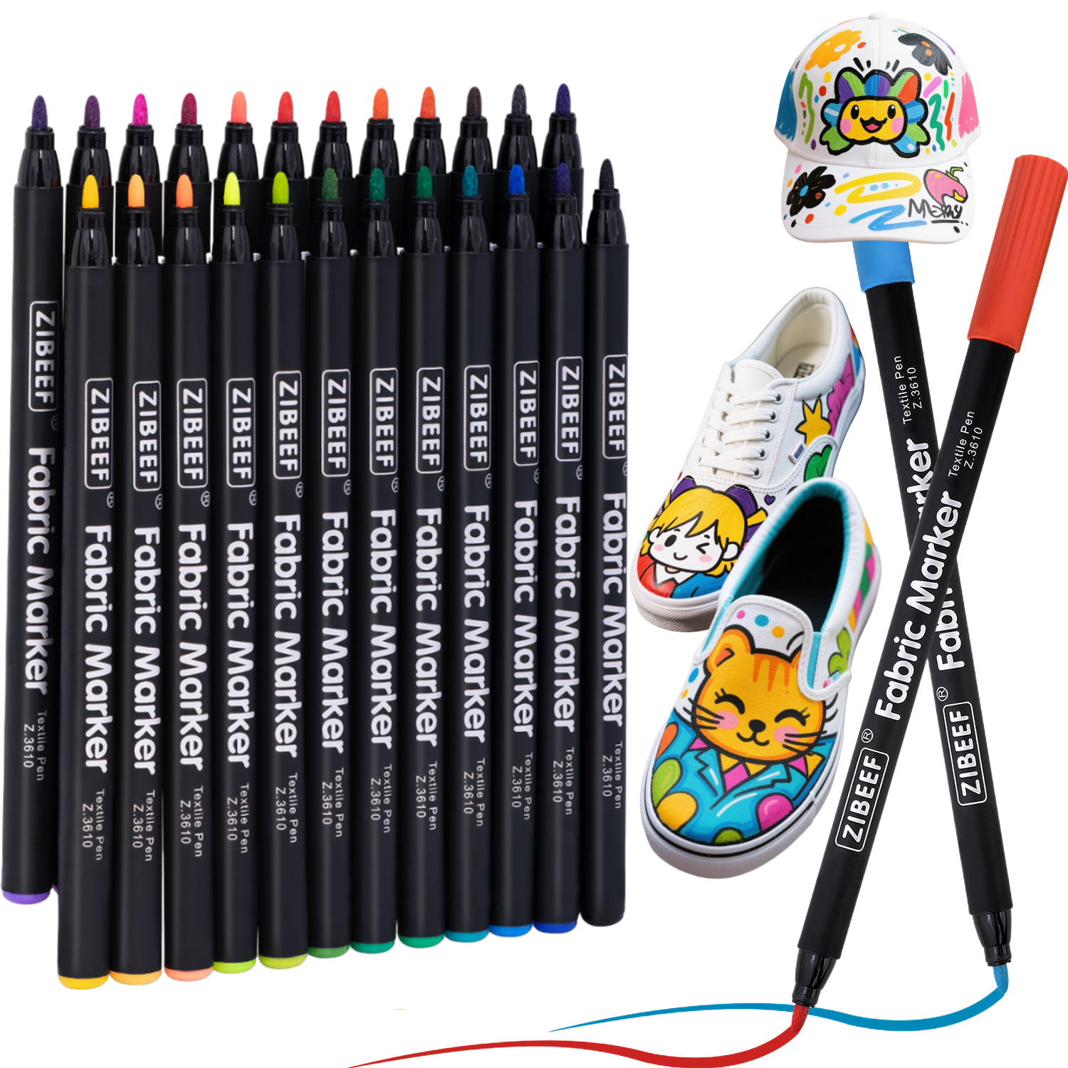 12/24 Color Fabric Markers-Fin - Correction Pen Fine ulasan dan harga