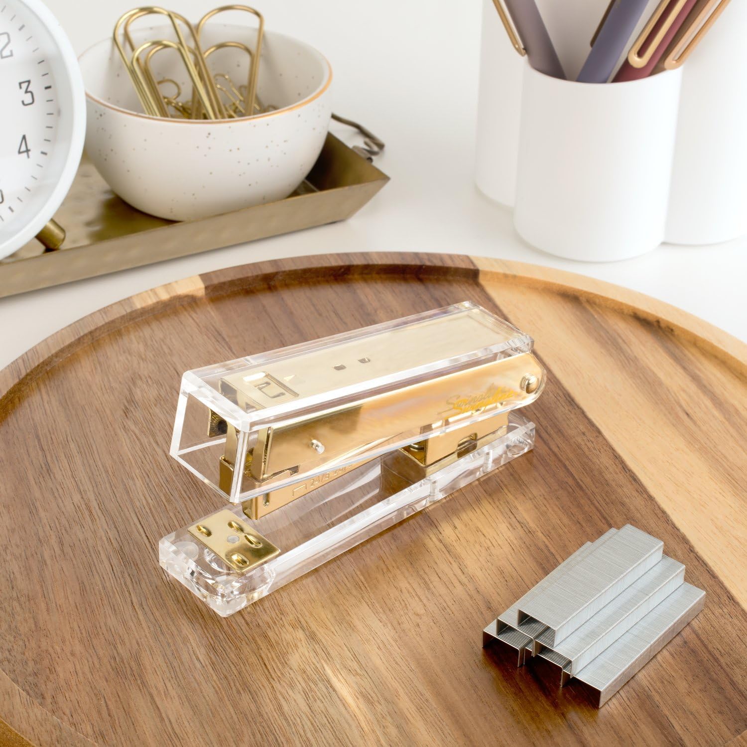 Swingline Compact Clear Acryli - Stapler Half Strip ulasan dan harga