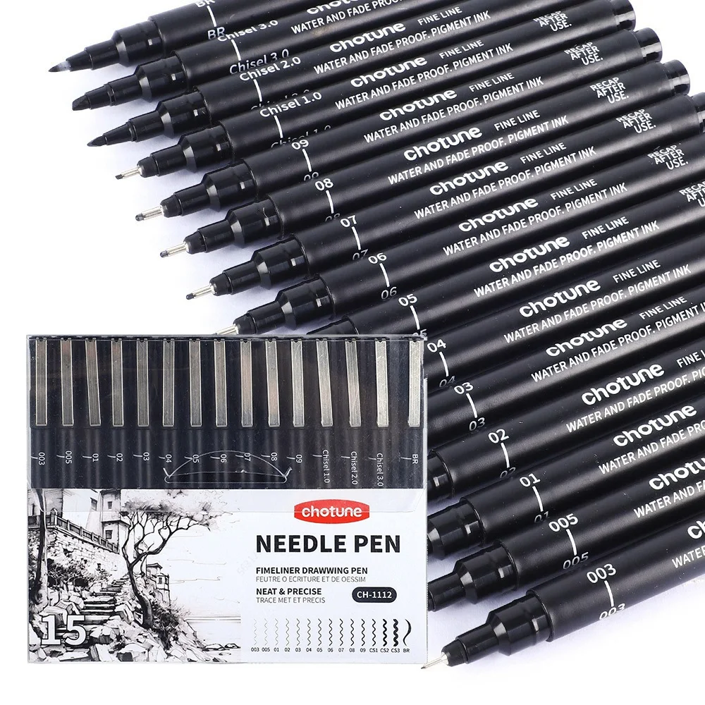 Black Micro Pens,15 Sizes,Wate - Correction Pen Fine ulasan dan harga