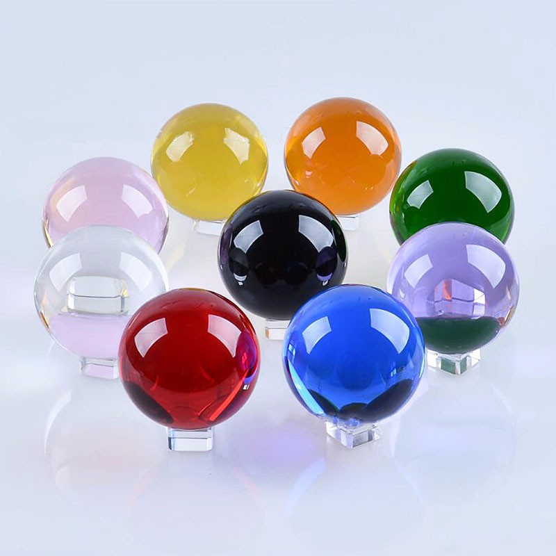 50mm Colors Crystal Ball Photo - Book Weight Glass ulasan dan harga