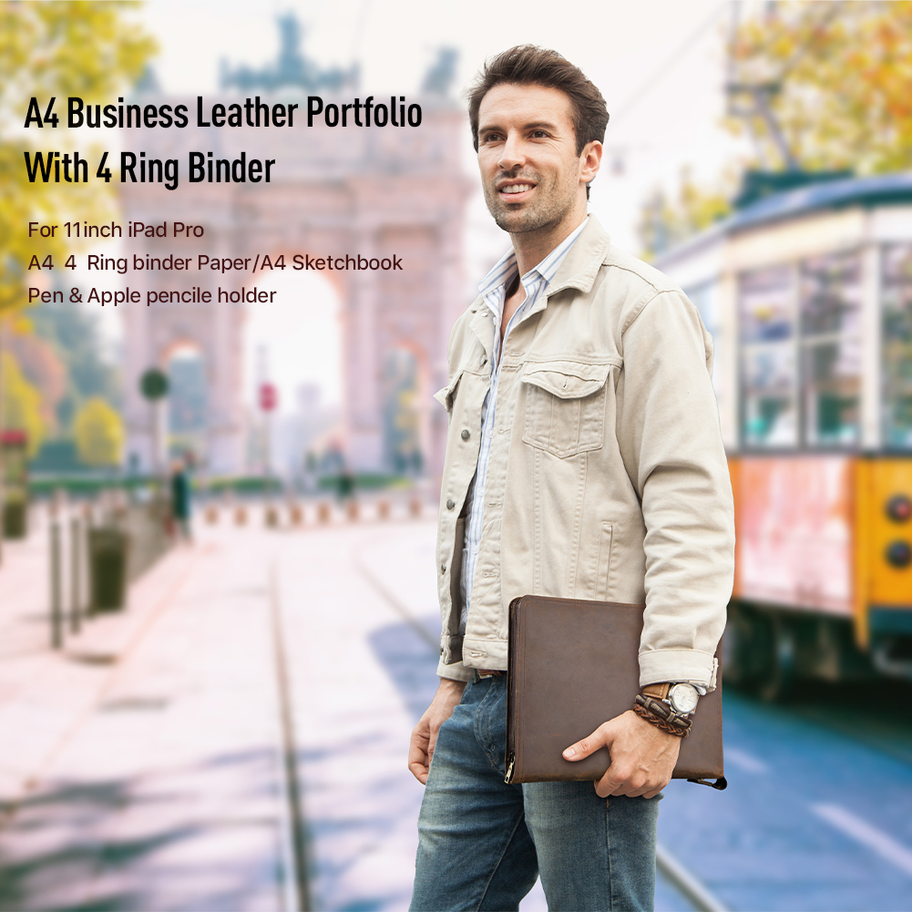Luxury Retro A4 Cowhide Busine - Binder A4 Lever ulasan dan harga