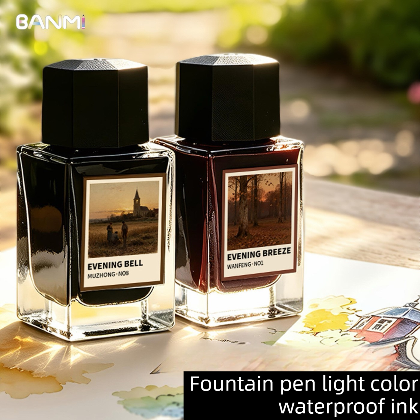 BANMI 10 Color Fountain Pens I - Fountain Pen Bottled Ink ulasan dan harga