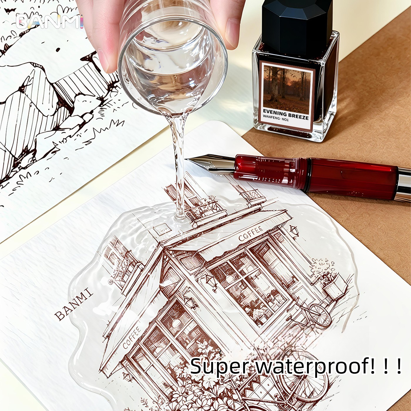 BANMI 10 Color Fountain Pens I - Fountain Pen Bottled Ink ulasan dan harga