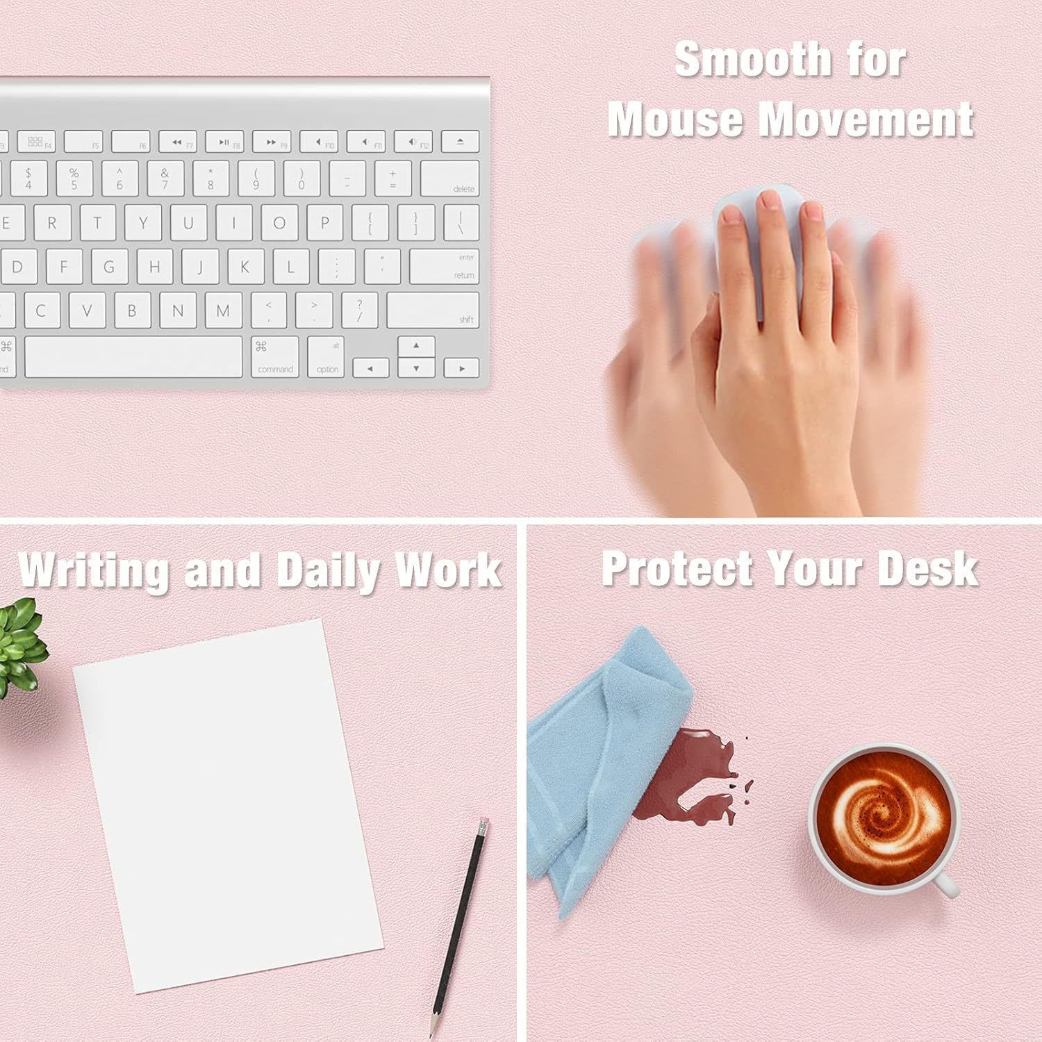 1 Pcs Large Size 60*30mm Offic - Leather Desk Pad ulasan dan harga