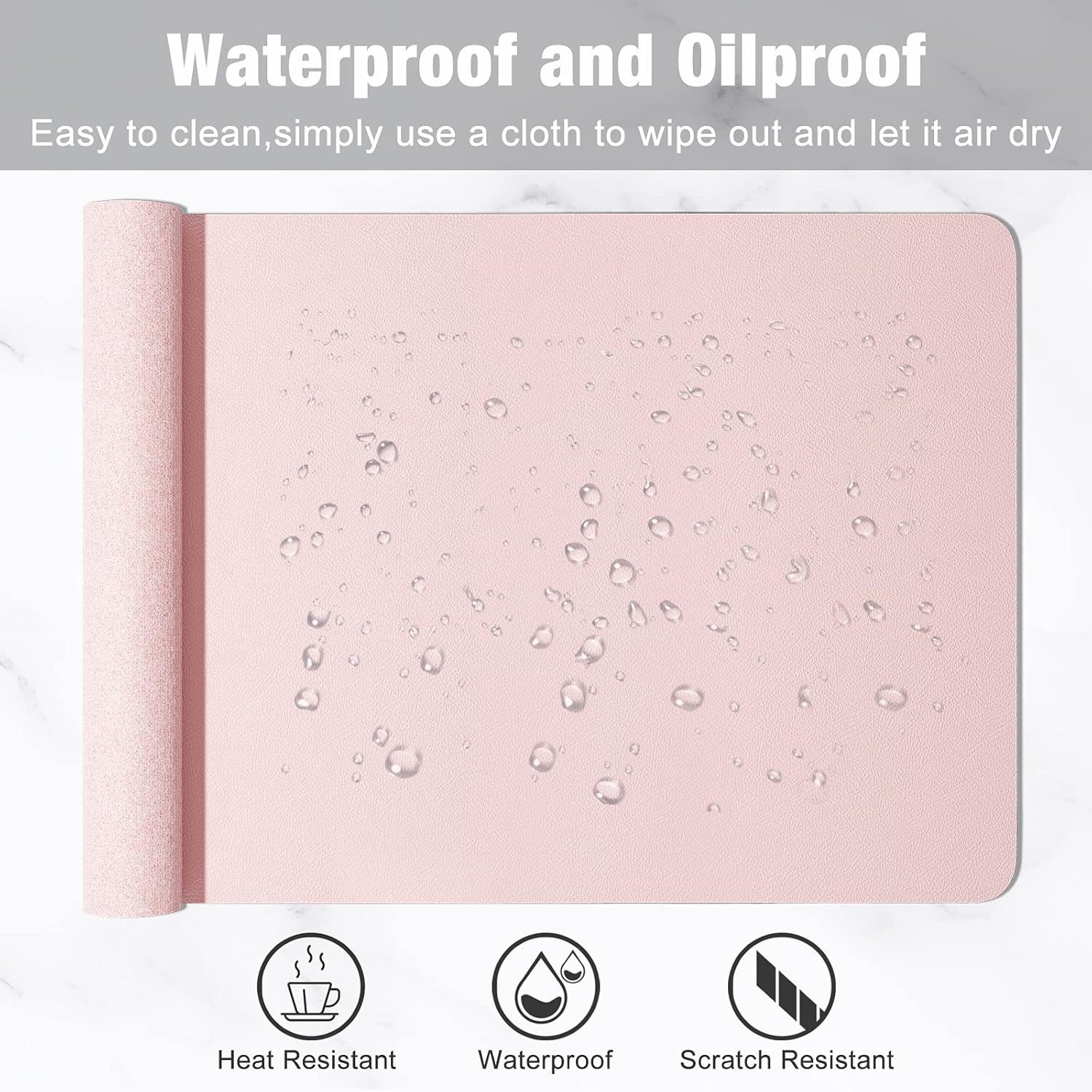 1 Pcs Large Size 60*30mm Offic - Leather Desk Pad ulasan dan harga