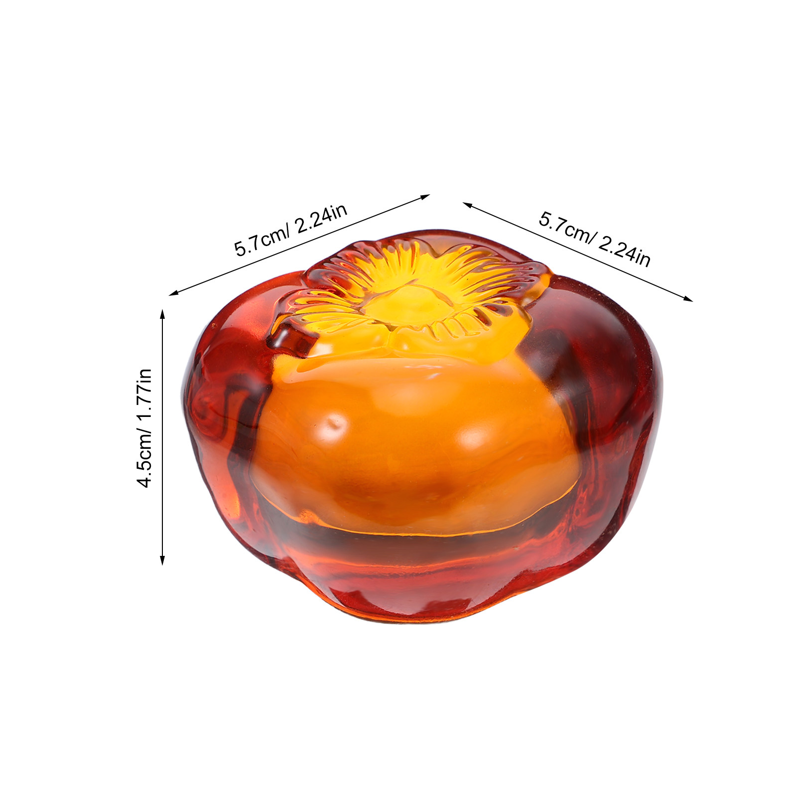 Heavy Glass Persimmon Paperwei - Book Weight Glass ulasan dan harga