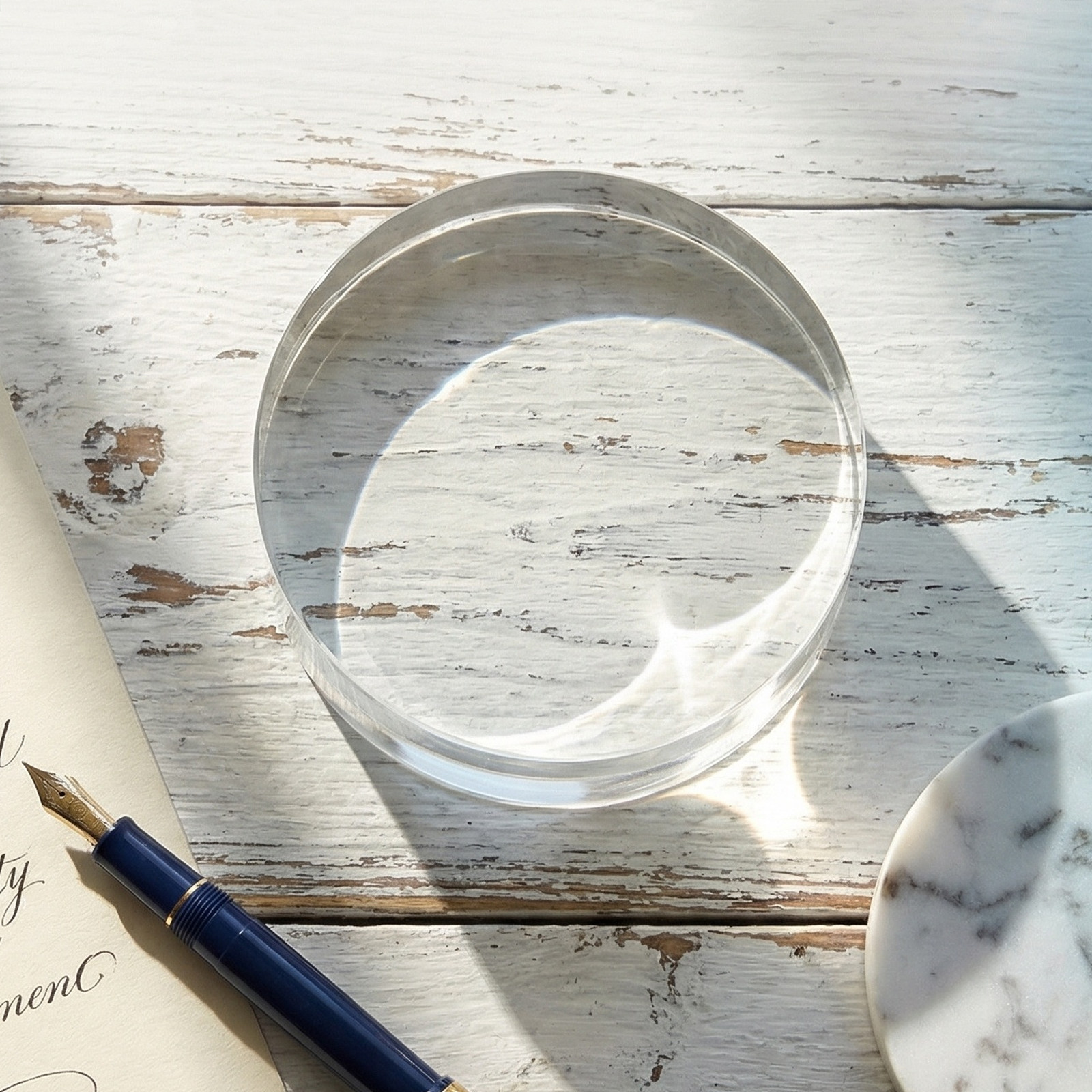 3.15 Inch Round Clear Crystal  - Book Weight Glass ulasan dan harga