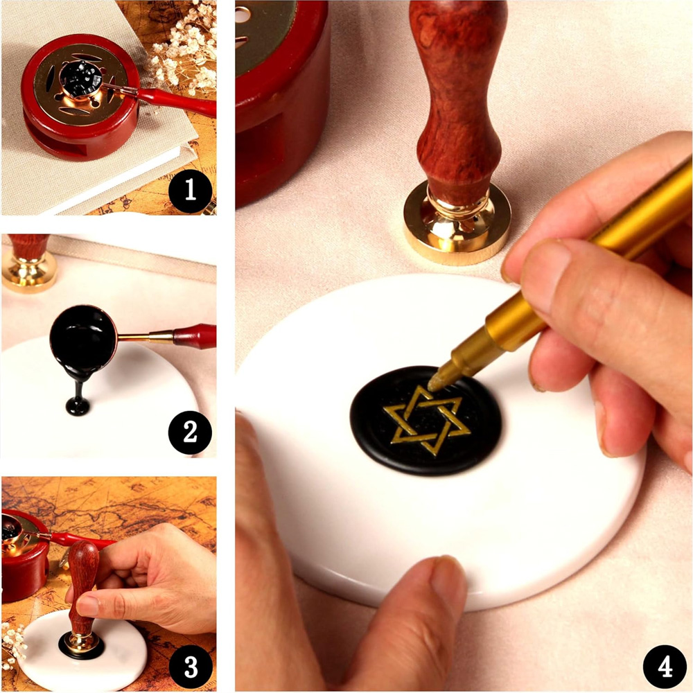 Custom Your Logo 25/30/40/50mm - Wax Seal Stamp Set ulasan dan harga