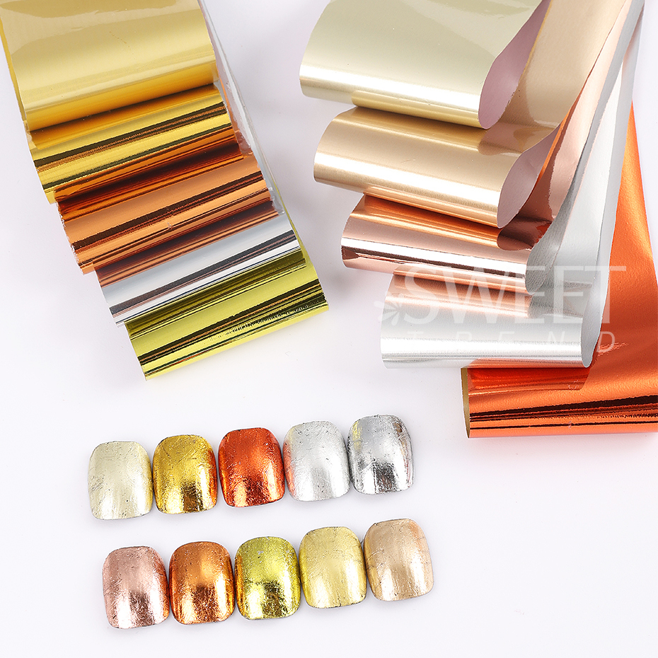 10pcs Metallic Nail Transfer F - Gel Refill Pack ulasan dan harga