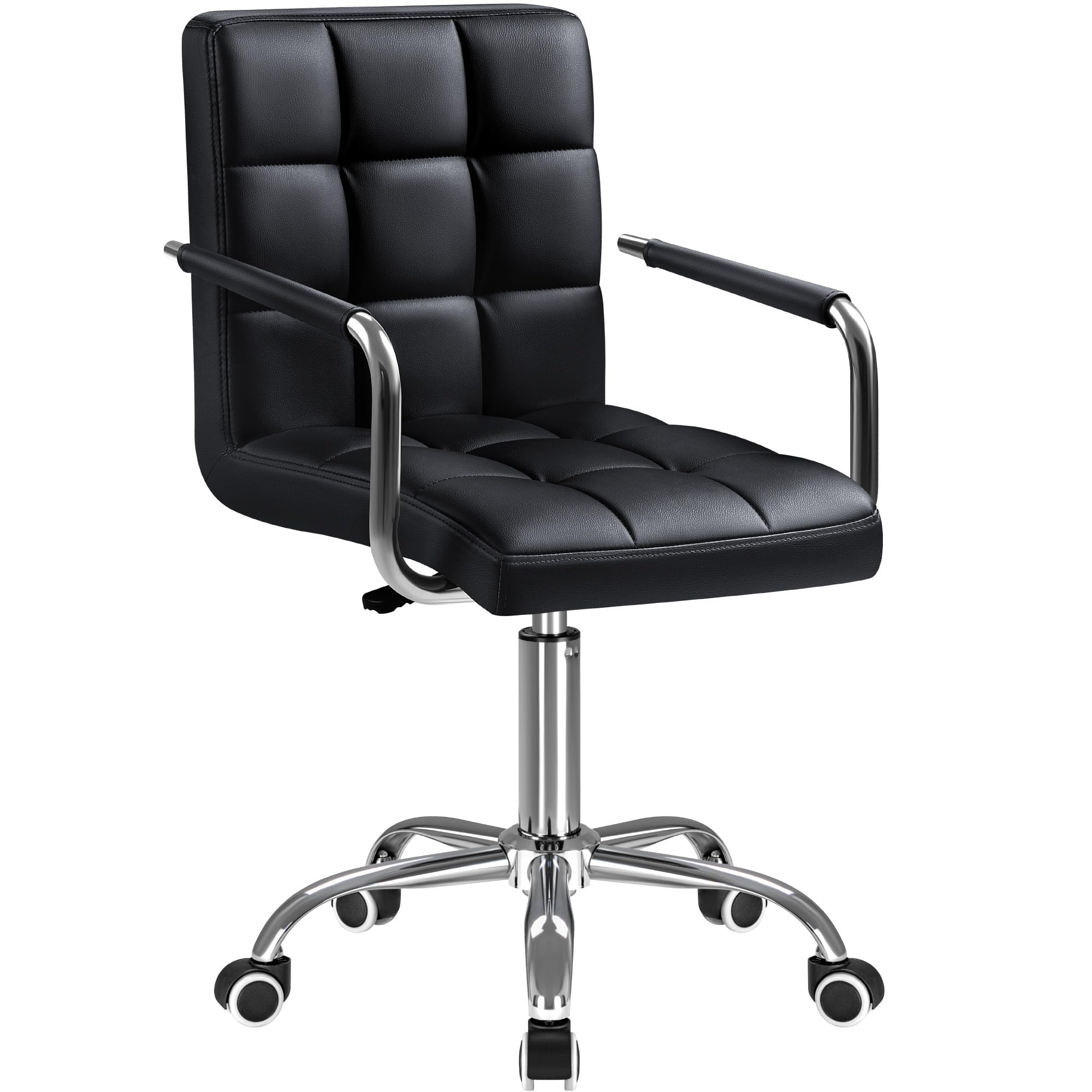 Black PU Leather Swivel Office - Leather Desk Pad ulasan dan harga