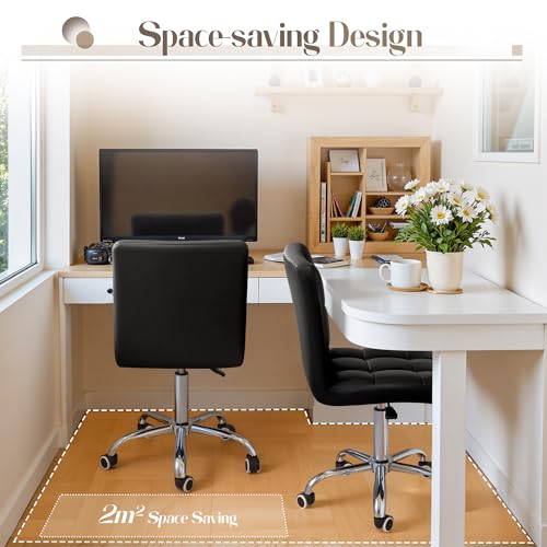 Black PU Leather Swivel Office - Leather Desk Pad ulasan dan harga