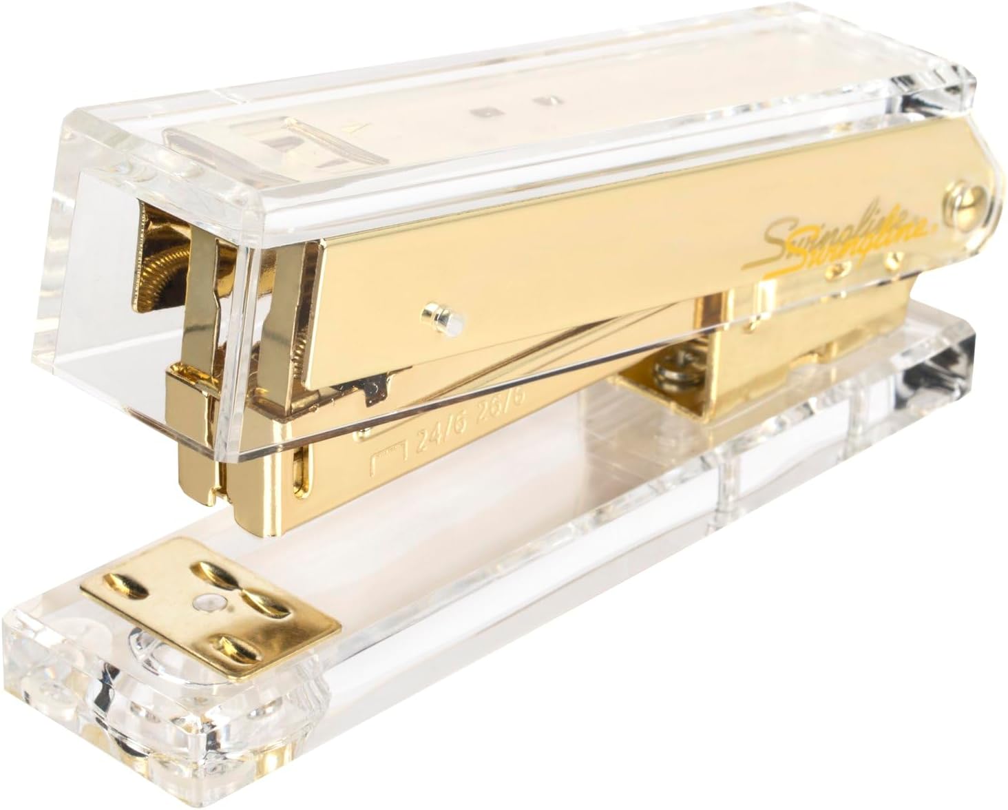 Compact Acrylic Gold Stapler,  - Stapler Half Strip ulasan dan harga