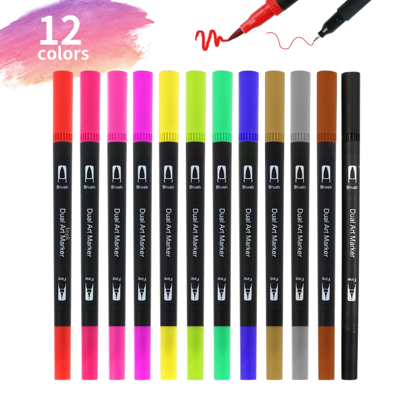 12 Colors Artist Coloring Mark - Correction Pen Fine ulasan dan harga