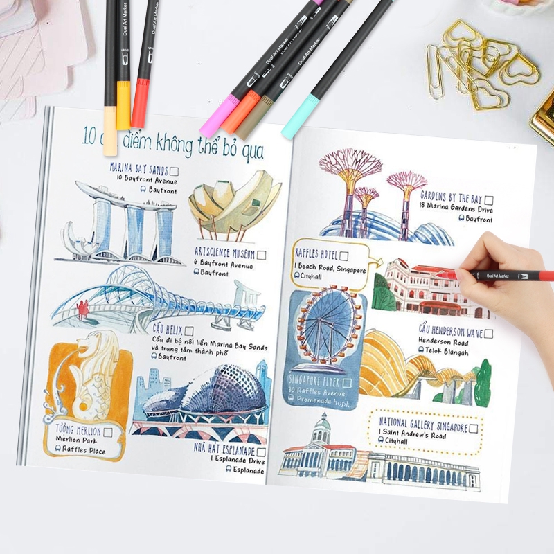 12 Colors Artist Coloring Mark - Correction Pen Fine ulasan dan harga