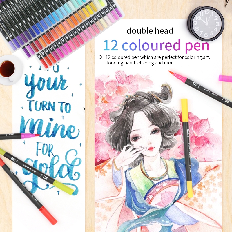 12 Colors Artist Coloring Mark - Correction Pen Fine ulasan dan harga