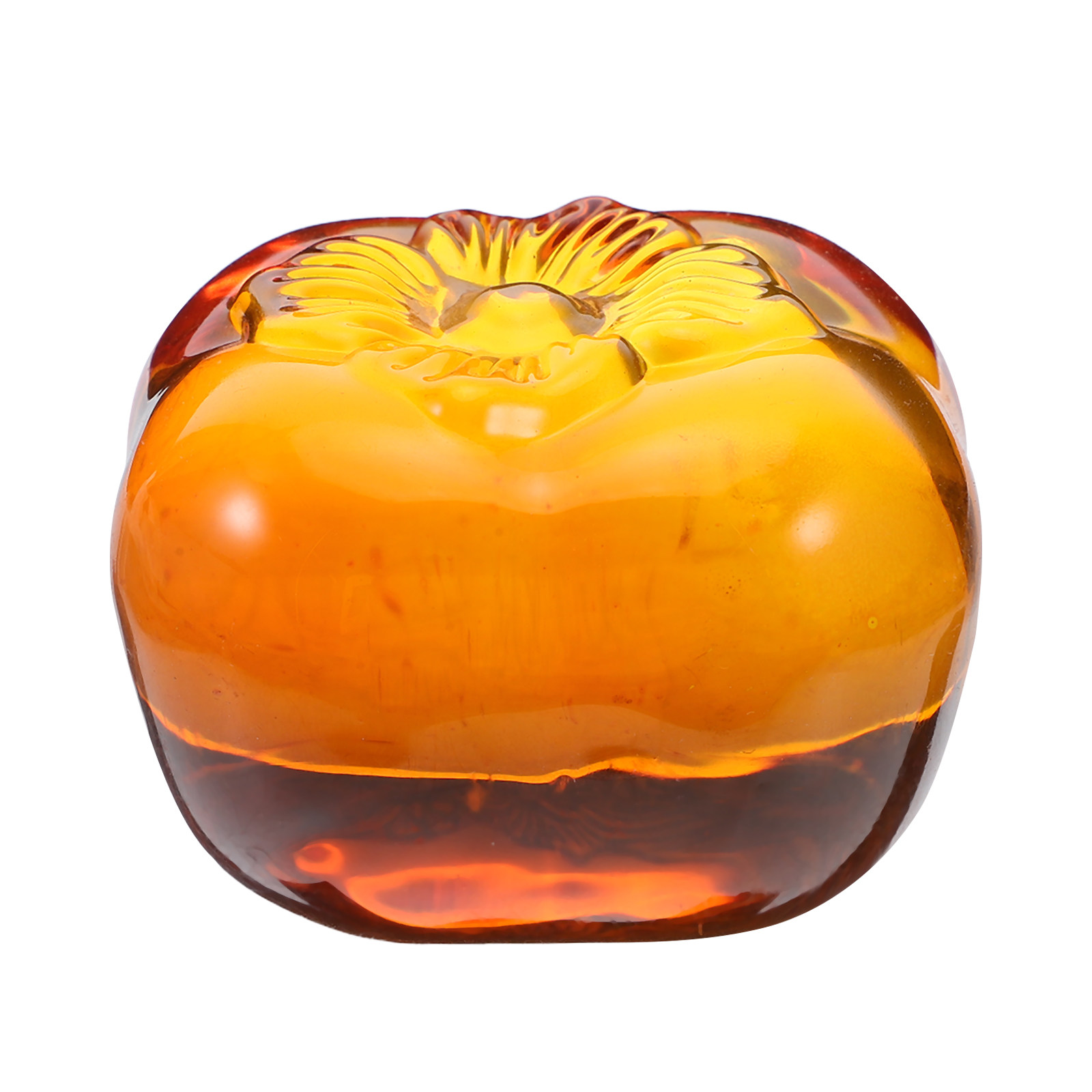 Crystal Persimmon Desk Paperwe - Book Weight Glass ulasan dan harga