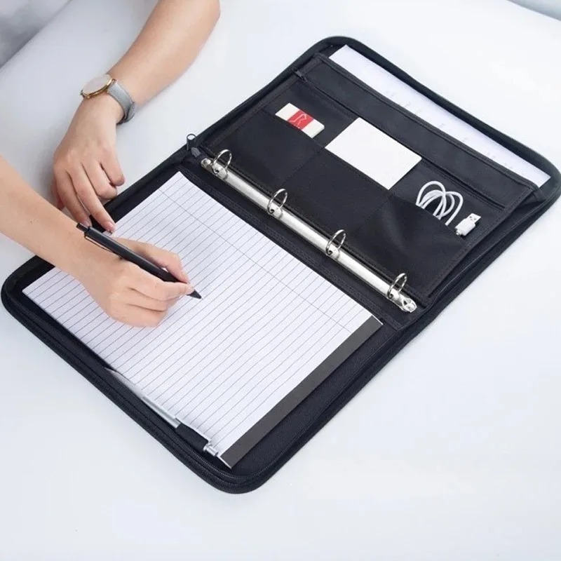 Large Black Business Portfolio - Binder A4 Lever ulasan dan harga