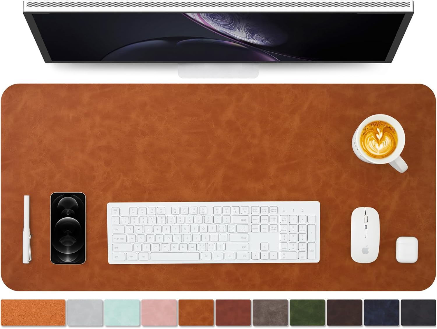 Distressed Leather Desk Mat -  - Leather Desk Pad ulasan dan harga