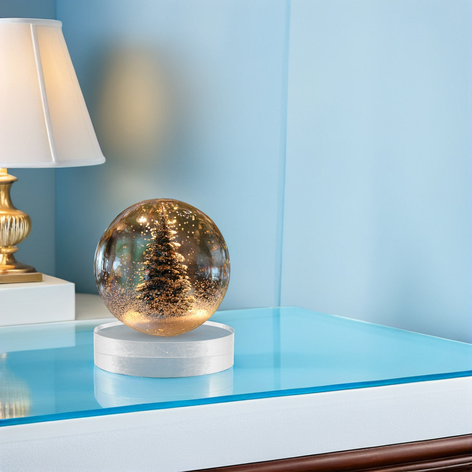 2Pcs Round Crystal Paperweight - Book Weight Glass ulasan dan harga