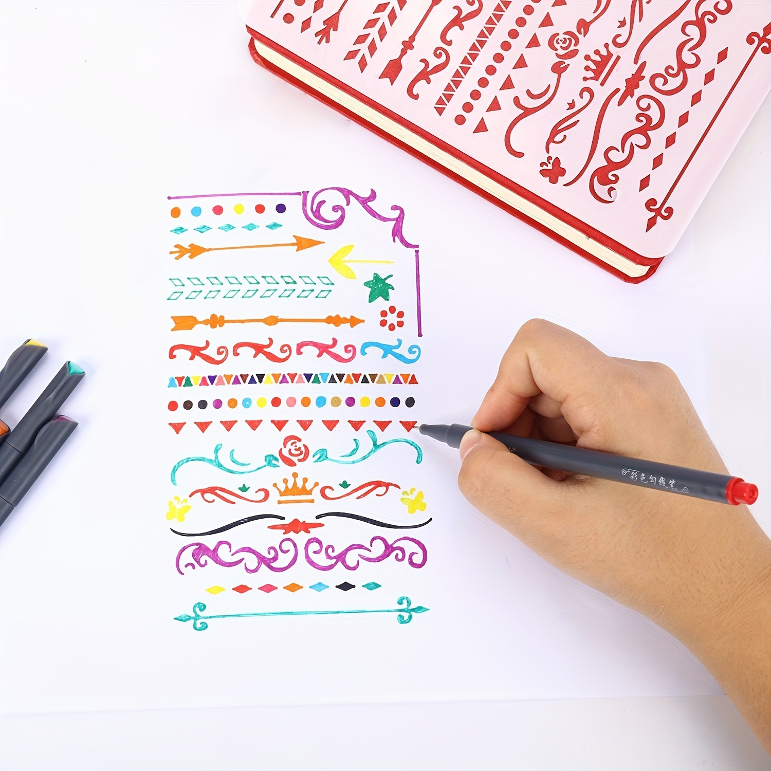 12-100pcs Colorful Line Drawin - Correction Pen Fine ulasan dan harga