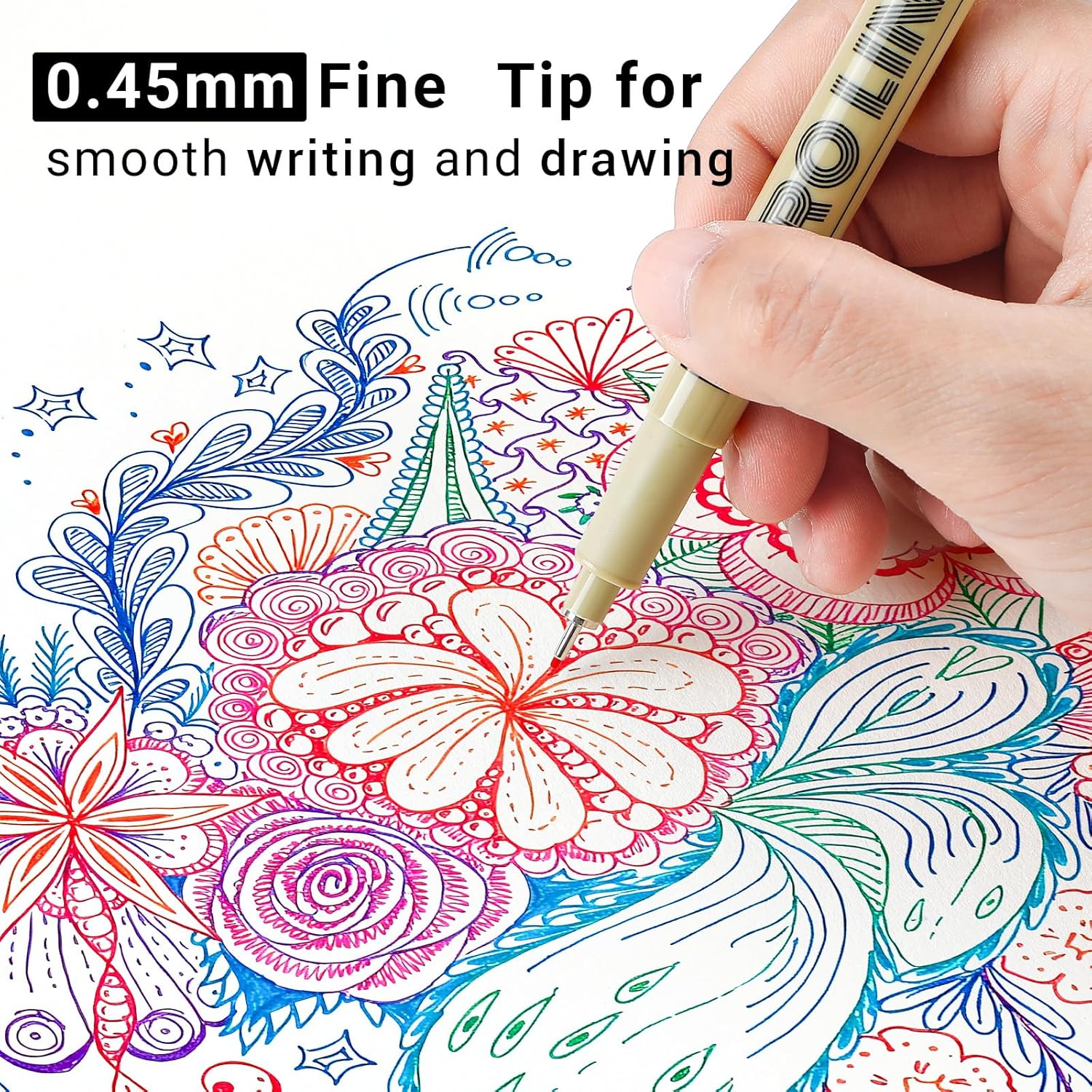 12 Colored Micro Pens 0.5mm, F - Archive Box Set ulasan dan harga