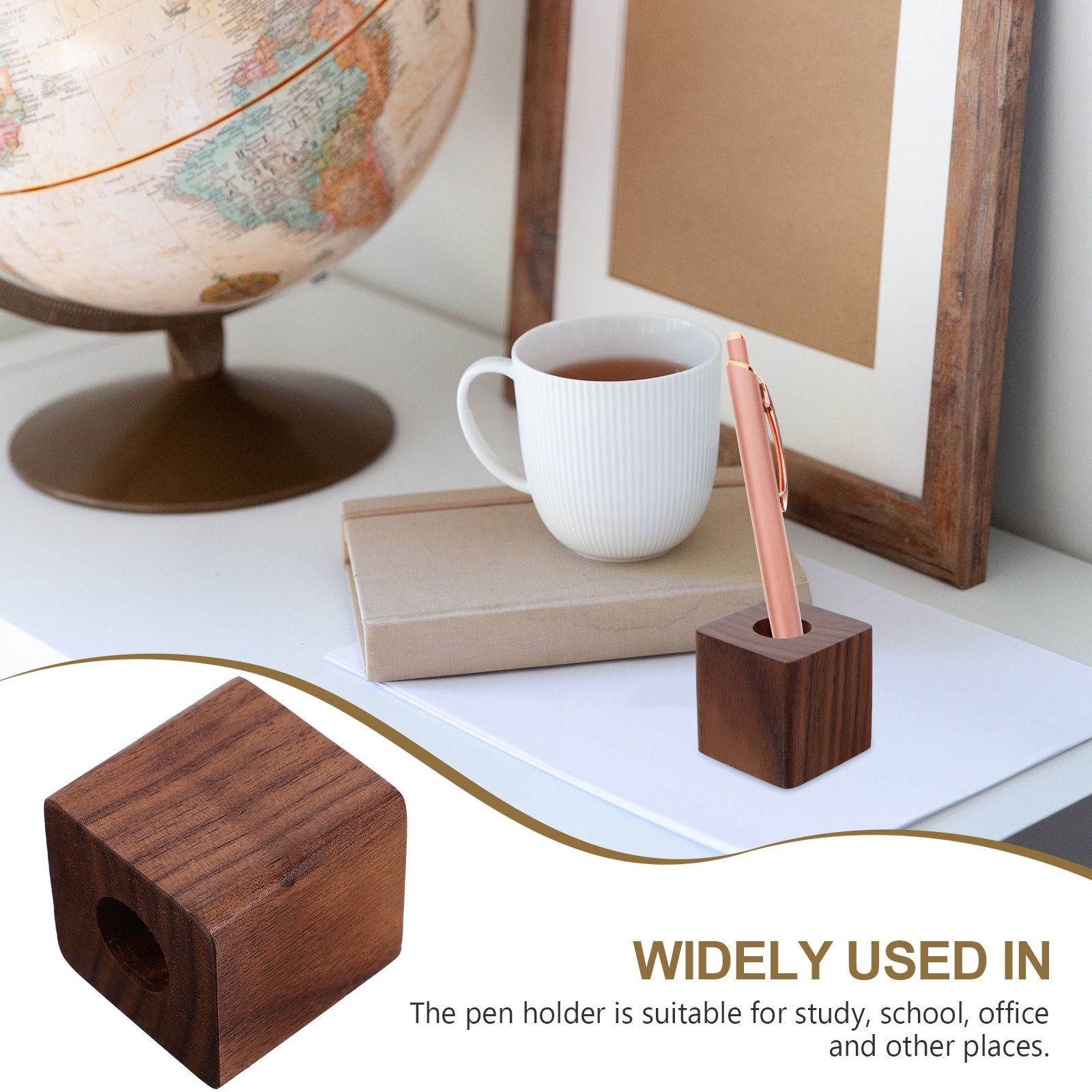 Walnut Pen Stand Single Holder - Pen Rest Single ulasan dan harga