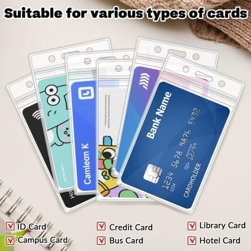 50 PCS Plastic Badge Holder, V - Index Card Holder ulasan dan harga